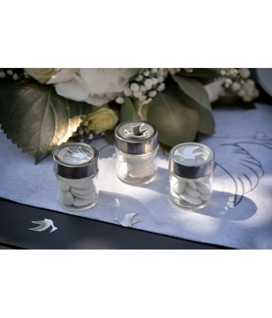 4 pots avec couvercle transparent