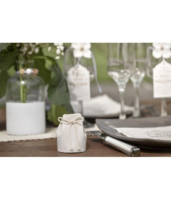 4 Aumônières blanches