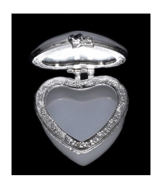 12 contenants cœur miroir