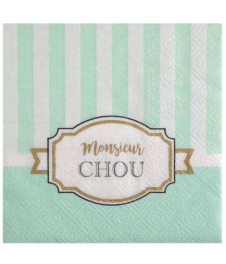  Serviettes baby Shower vert 