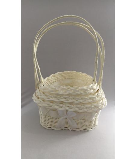 Lot de panier à pétales (3) blanc