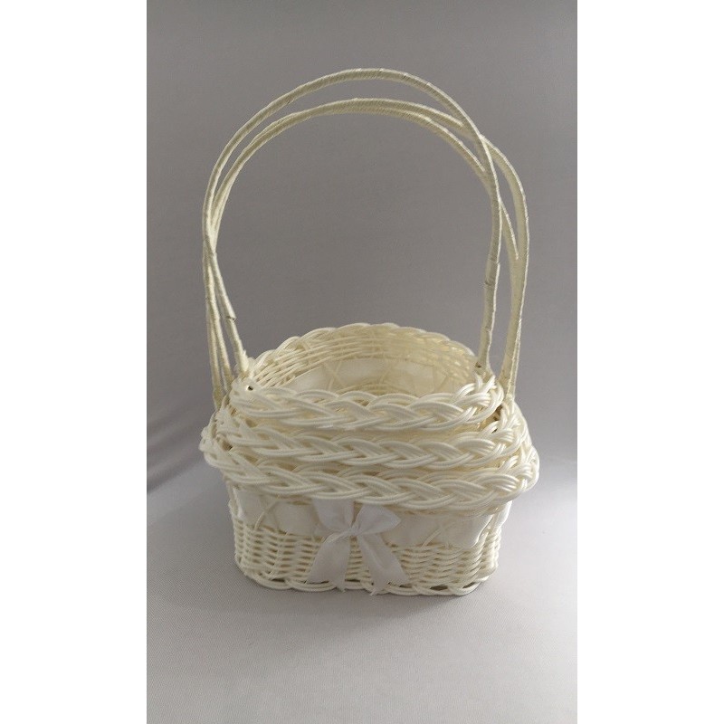Lot de panier à pétales (3) blanc