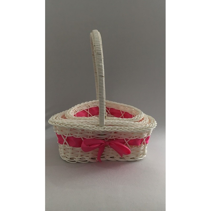 Lot de 3 paniers en osier Fuchsia