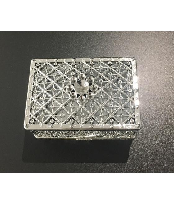 Boite à dragées argentée