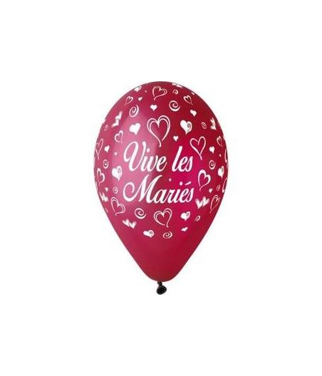Ballon imprime "vive les maries"  Bordeaux 