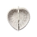 Panier en osier cœur blanc 30 cm