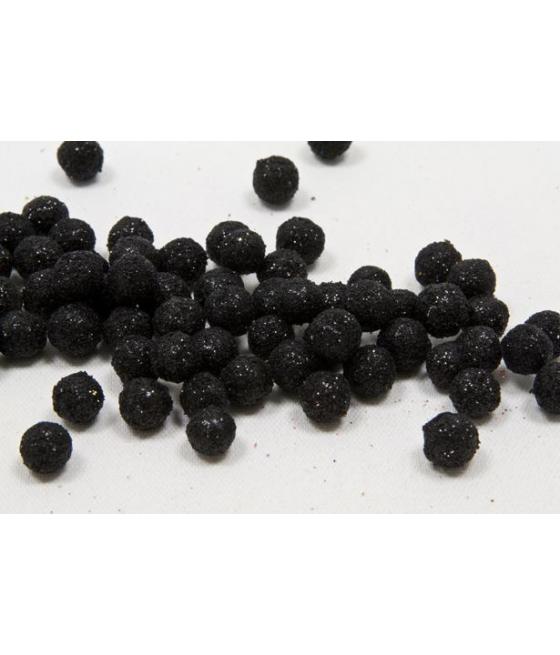 Boules deco pailletees Noir 