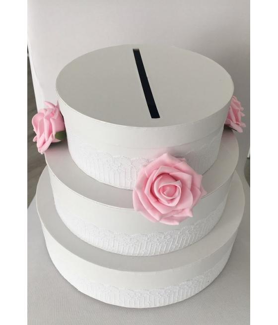 Urne gâteau avec roses