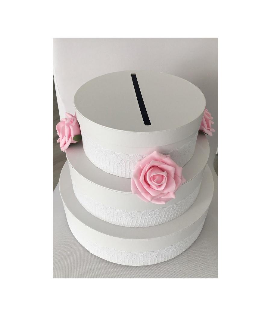 Urne gâteau avec roses