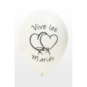 Ballon imprime "vive les maries"  blanc 