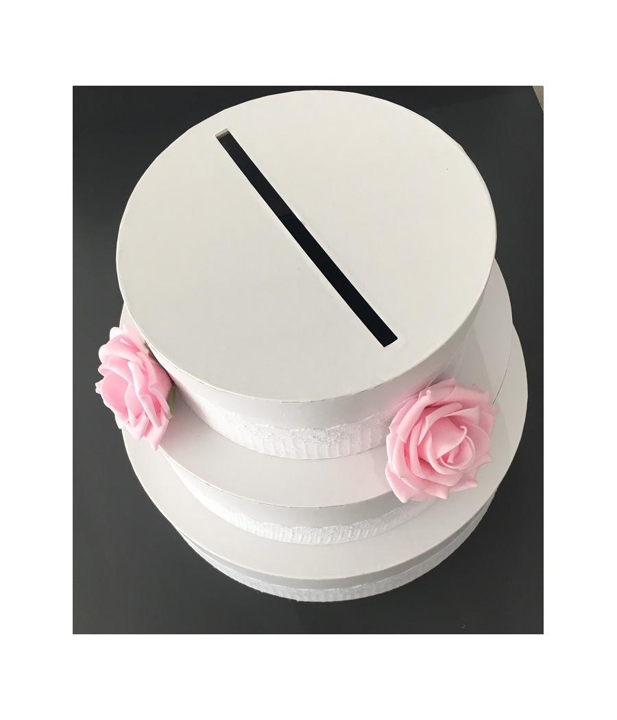 Urne gâteau avec roses