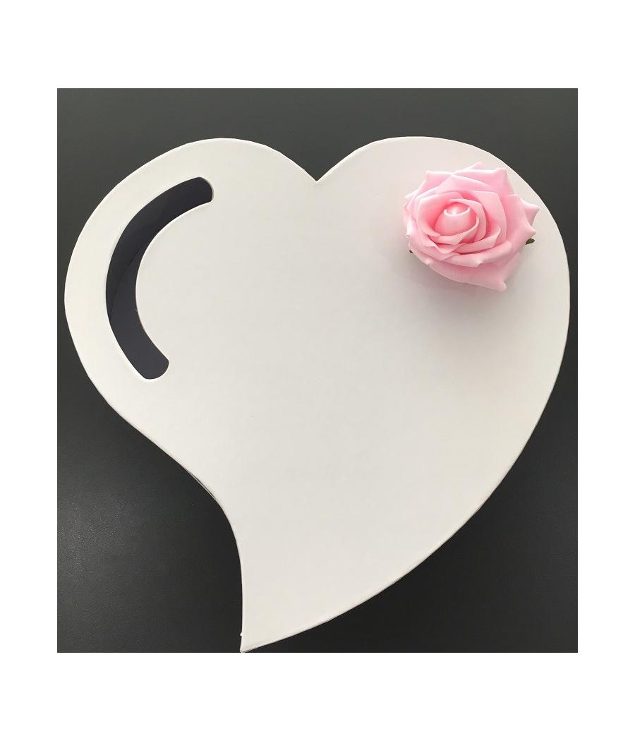 Urne coeur avec rose 