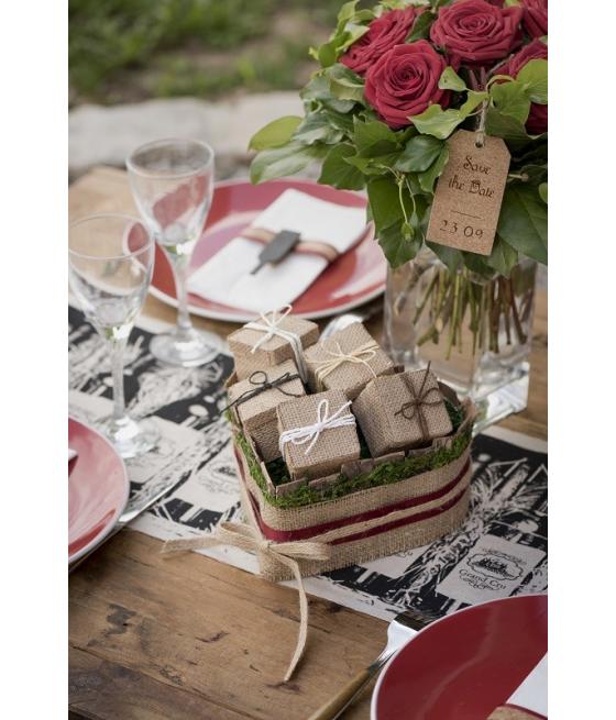 Boîte carrée naturelle Naturel (Sachet de 4 pièces)