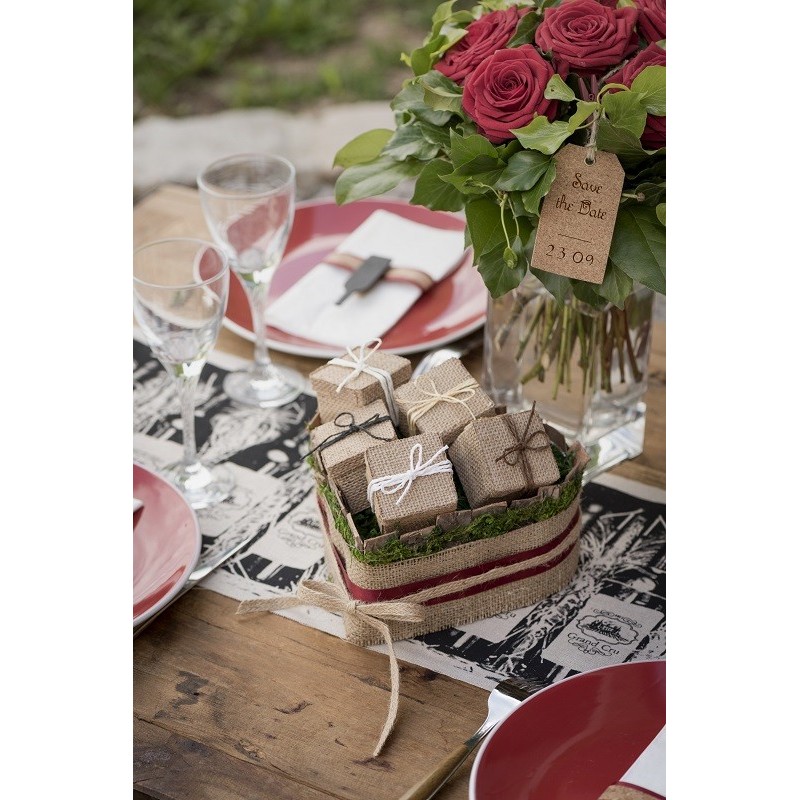 Boîte carrée naturelle Naturel (Sachet de 4 pièces)