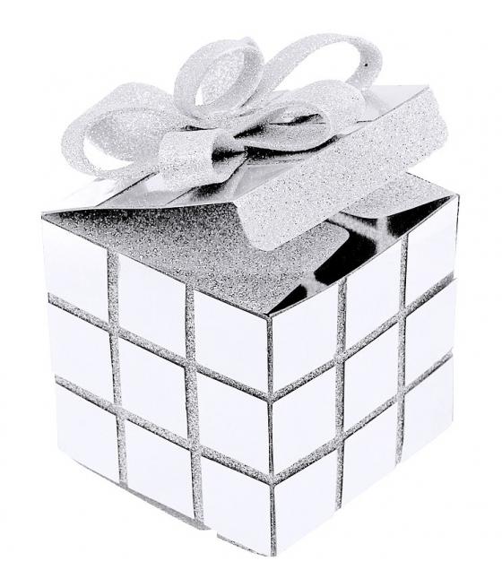 Boîte cube Noël Blanc (Sachet d'1 pièce)