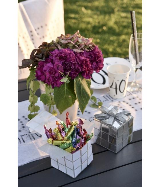 Boîte cube Noël Blanc (Sachet d'1 pièce)