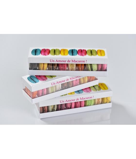 Boite macarons multicolore