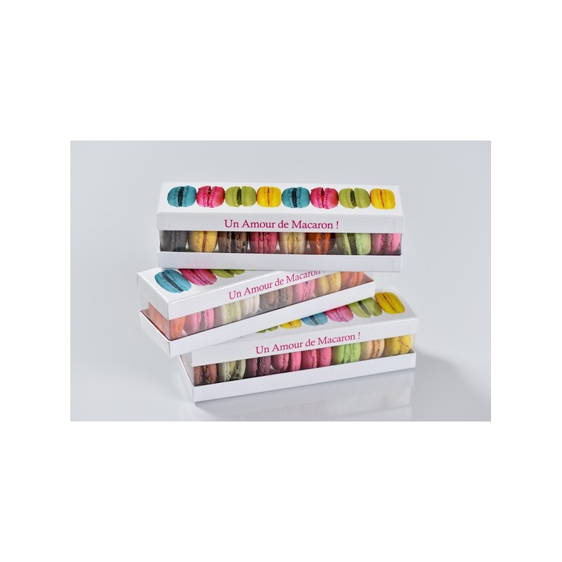 Boite macarons multicolore