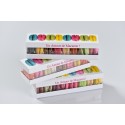 Boite macarons multicolore