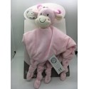 Doudou girafe rose