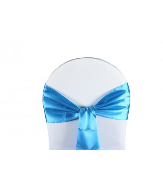 Nœud satin turquoise