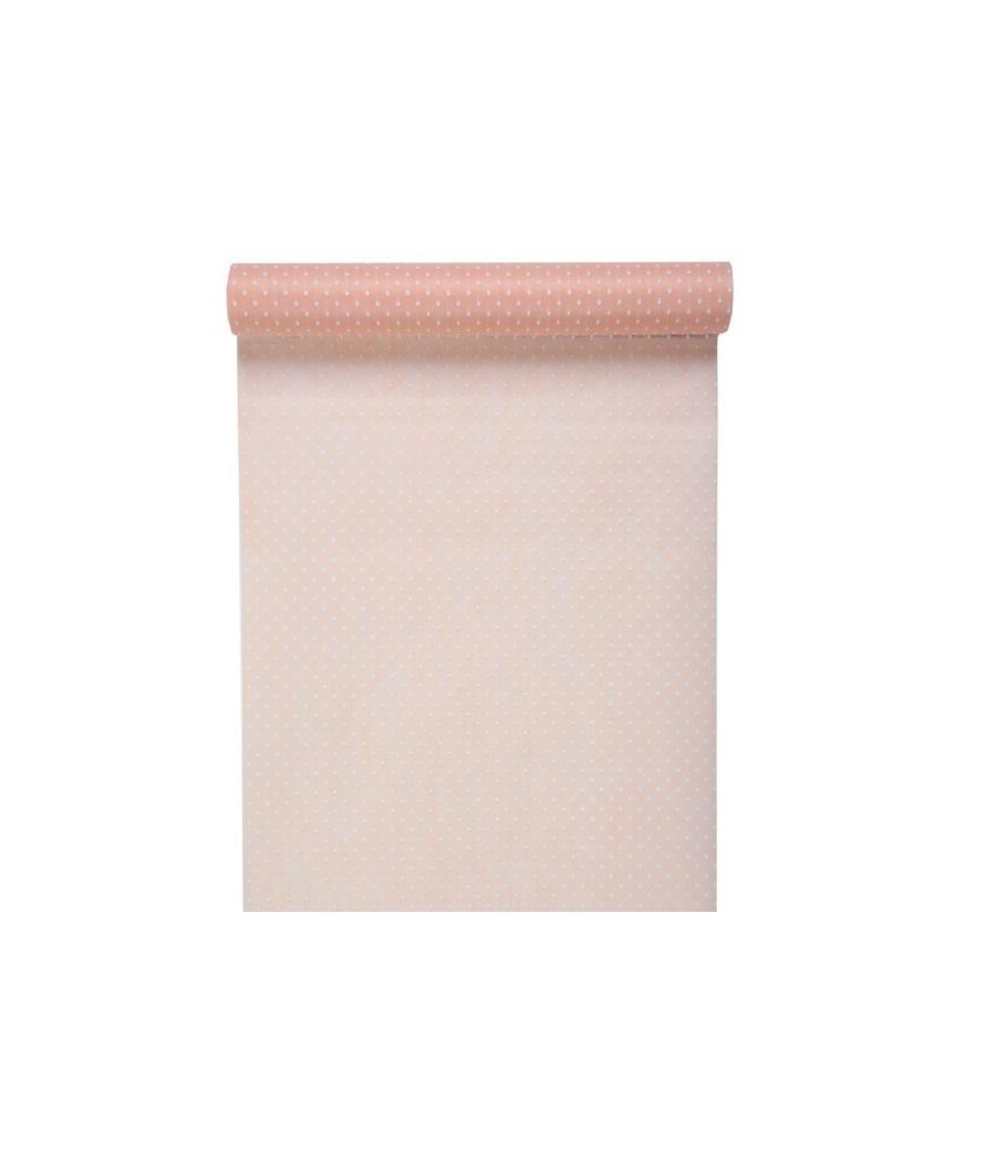 chemin de table plumetis rose