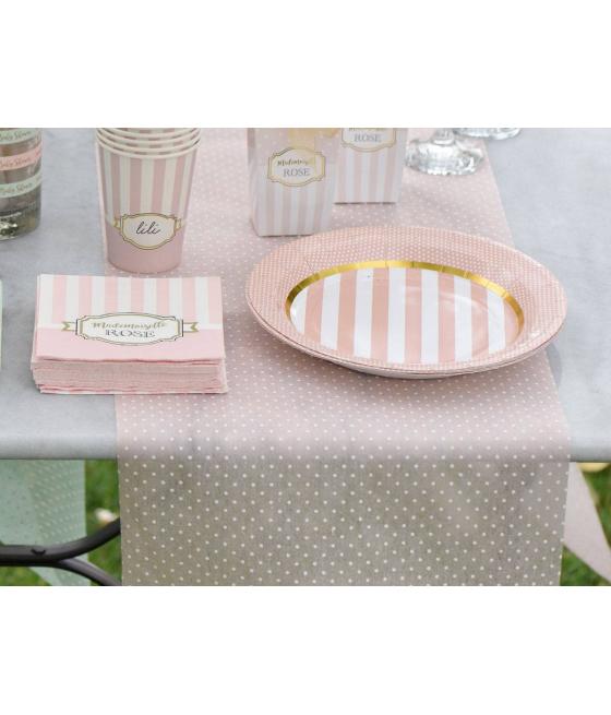 Chemin de table plumetis