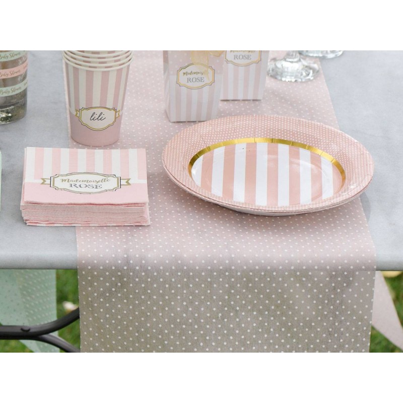 Chemin de table plumetis