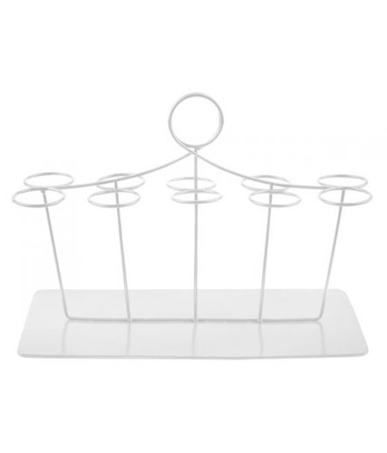 Portant éprouvettes blanc