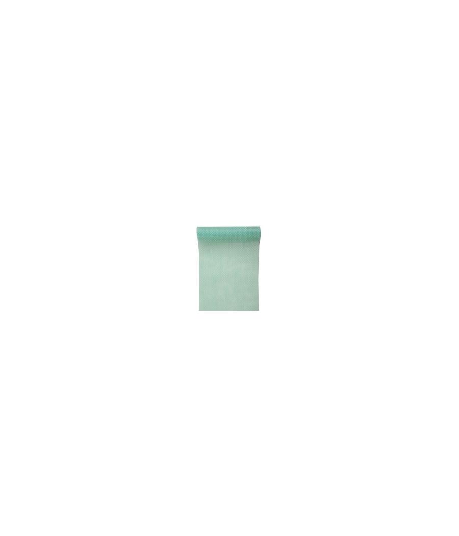 Chemin de table plumetis vert d'eau