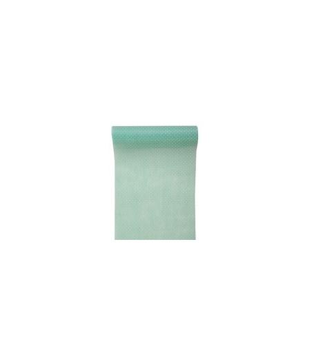 Chemin de table plumetis vert d'eau
