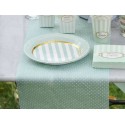 Chemin de table plumetis vert d'eau