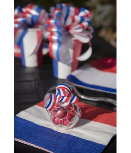 4 ballons de foot en plexi