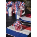 4 ballons de foot en plexi