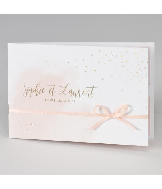 Faire part Aquarelle avec or à chaud