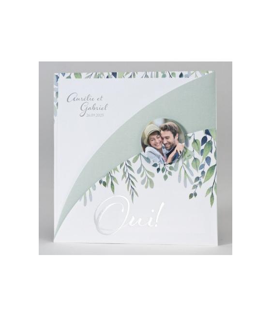 Faire part "Oui" vert