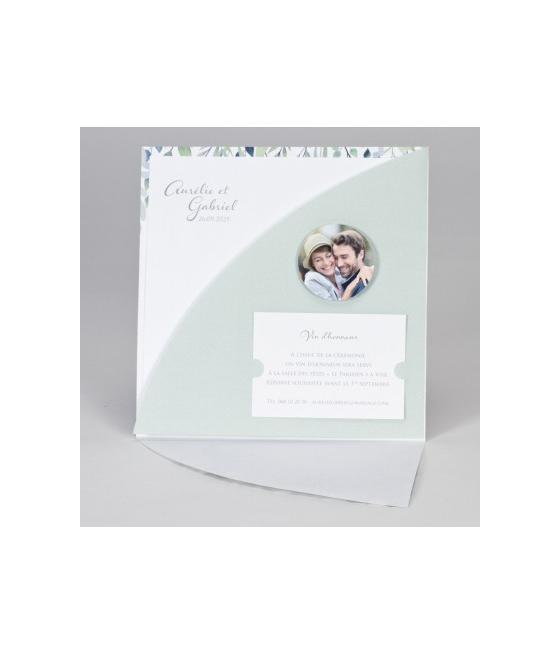 Faire part "Oui" vert