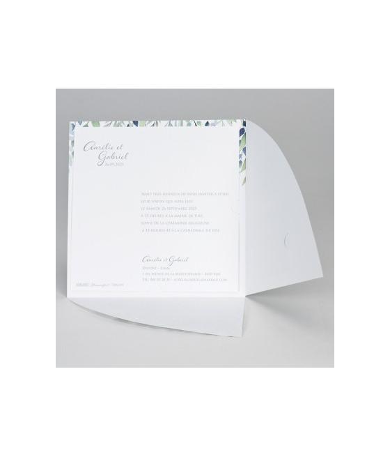 Faire part "Oui" vert . Avec photo