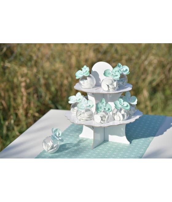 Présentoir 12 boules blanc