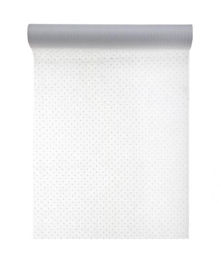 CHEMIN DE TABLE PLUMETIS BLANC