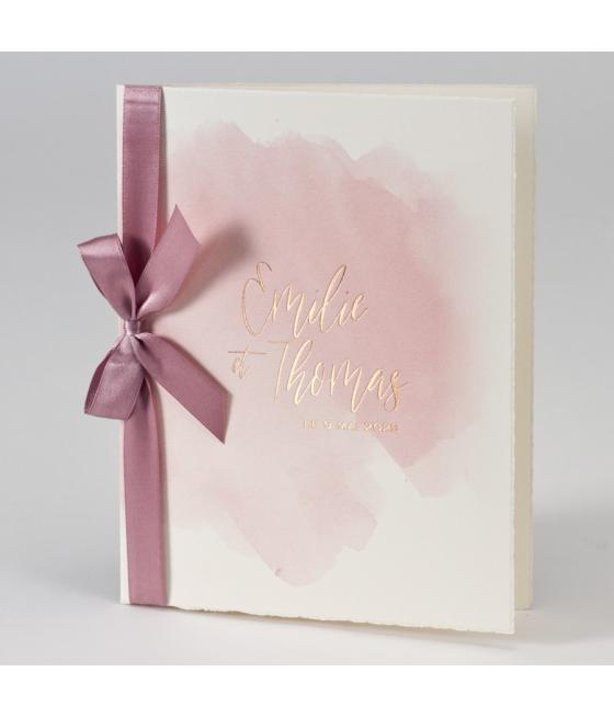 Faire part Aquarelle rose