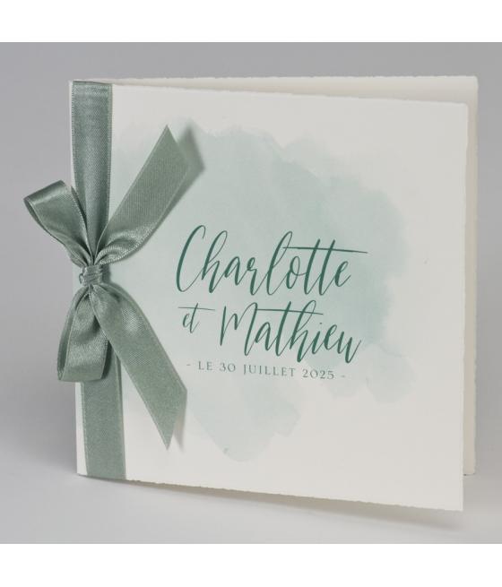 Faire-part Aquarelle vert d'eau