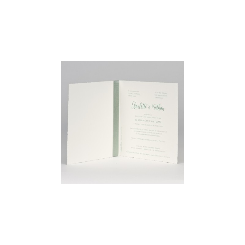 Faire-part Aquarelle vert d'eau