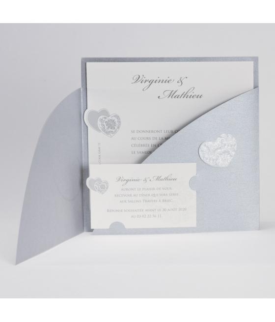 Faire-part argent avec argenture à chaud