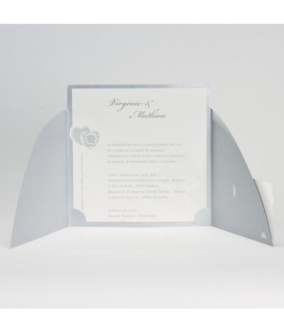 Faire-part argent avec argenture à chaud