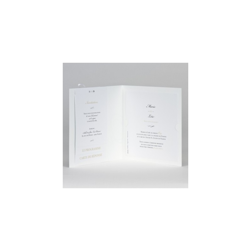 Faire-part blanc OUI avec photo