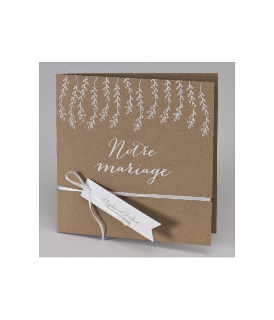 Faire-part élégant Notre Mariage - kraft