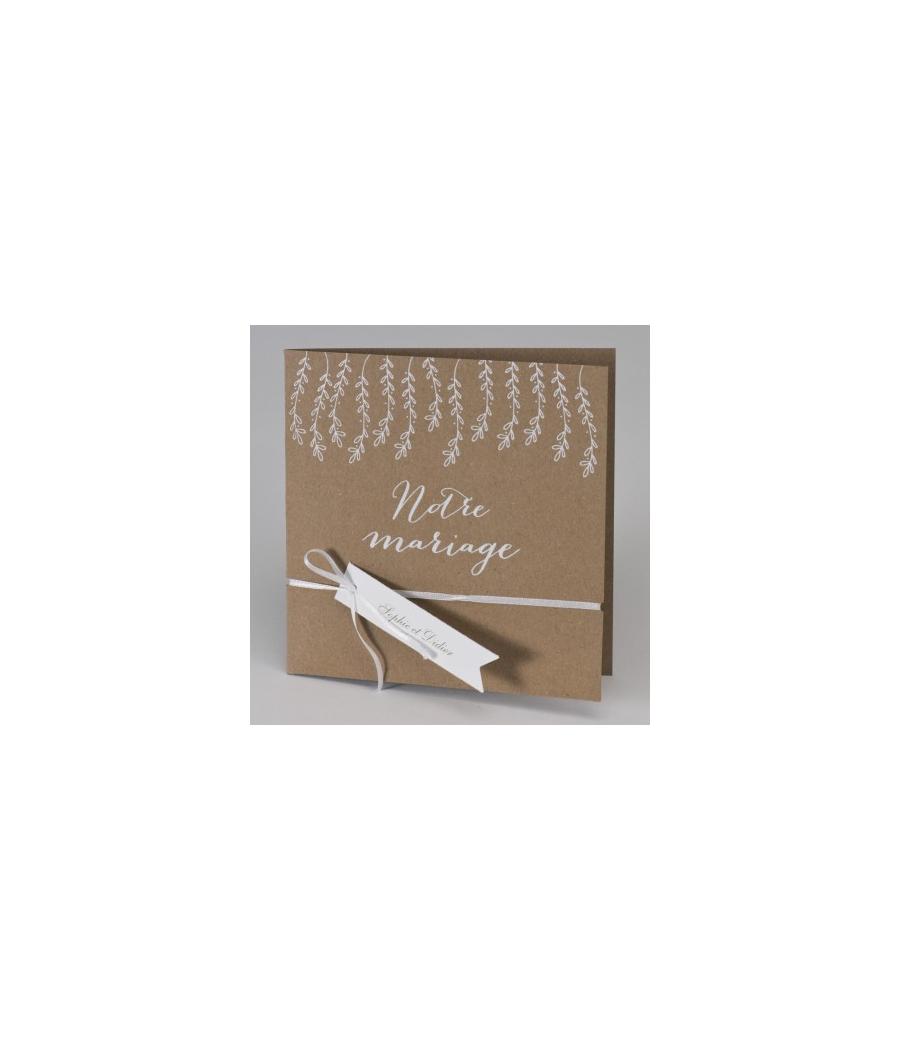 Faire-part élégant Notre Mariage - kraft