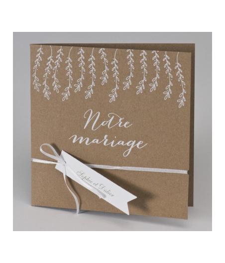 Faire-part élégant Notre Mariage - kraft