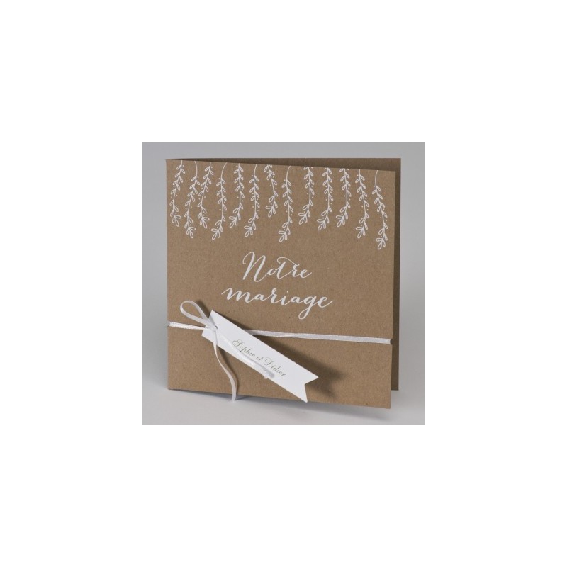Faire-part élégant Notre Mariage - kraft
